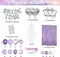 Lavender Bachelorette Party Decorations Set- Purple Bridal Shower Decorations Engagement Wedding Party Decor with Bride To Be Sash, Veil, Temporary Tattoos, Confetti Balloons Pack and Fringe Curtain